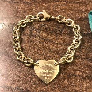 Tiffany heart sterling silver bracelet